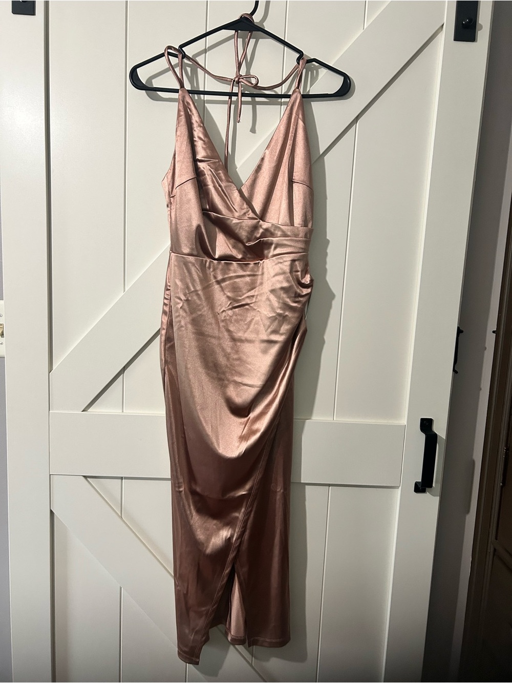 Windsor Dusty Mauve Satin Midi Slip Dress